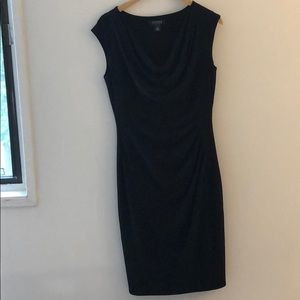 Ralph Lauren black cowl ruched dress Size 8